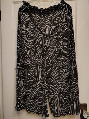 Micro-pleated Wide Leg Pant XL